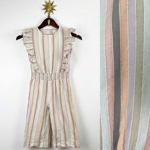 Girls Gymboree pastel striped jumpsuit